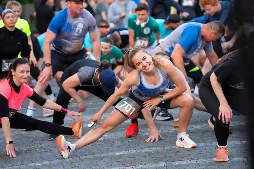 UCM Night Run Trnava rozcvička